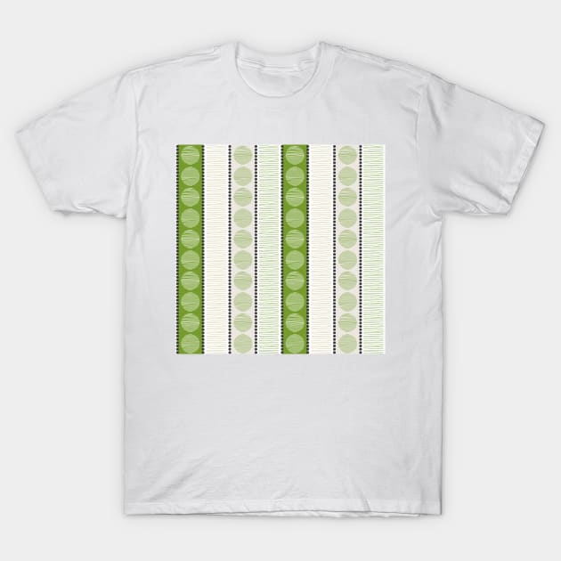 Simple green lines and circles T-Shirt by marufemia